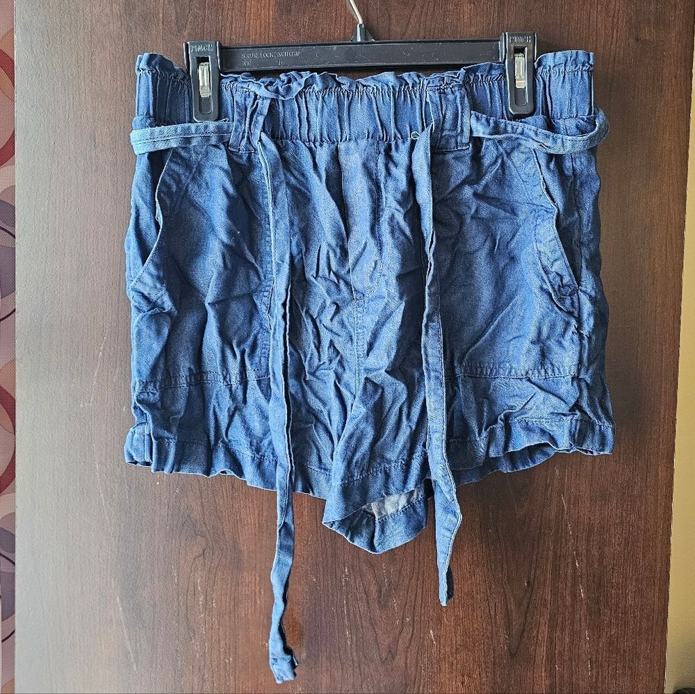 Time and Tru Dark Blue Elastic Shorts Size Medium